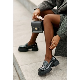 S.Barski Zapatos Mujer Charol Con Adornos D&amp;A MR880-103 Negro 8