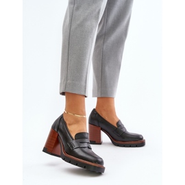 Zapatos de Tacón Alto para Mujer Fabricados en Piel Ecológica, Negro Vinceza 58105 2