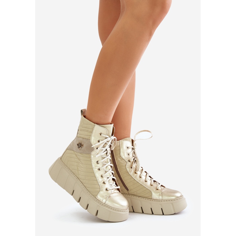 Botines de Piel con Plataforma Maciejka 06751-25 Dorado 1