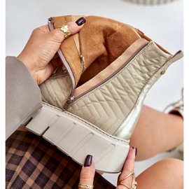 Botines de Piel con Plataforma Maciejka 06751-25 Dorado 2 Botines de Piel con Plataforma Maciejka 06751-25 Dorado 2