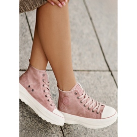 Zapatillas deportivas aisladas para mujer con plataforma Big Star OO274071 Rosa rosado 7