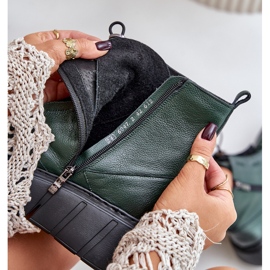 Zazoo 60472 Botines De Piel Con Plataforma Y Cuña, Verde Oscuro 2 Zazoo 60472 Botines De Piel Con Plataforma Y Cuña, Verde Oscuro 2