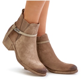 Zazoo 60478 Botas Tacón Alto Ante, Aislante, Cierre Cremallera, Beige 8