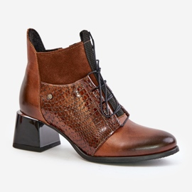 Zazoo 60503 Botas Tacón Piel Marrón 4
