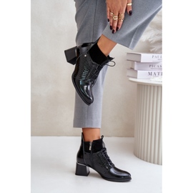 Zazoo 60503 Botas Tacón Piel, Cálido, Negro 5