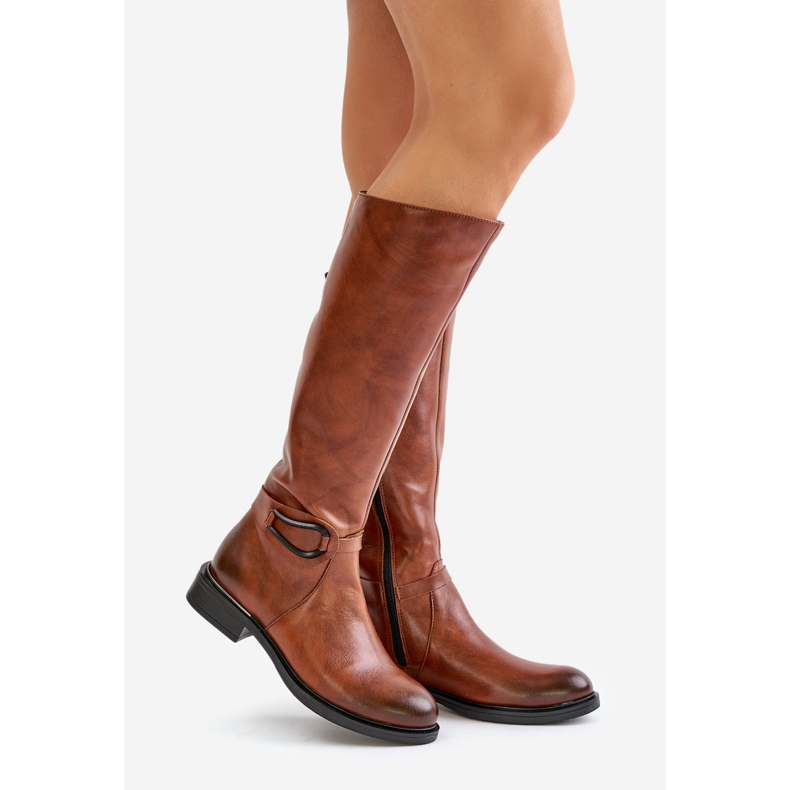 Zazoo 70140 Botas por encima de la rodilla de piel para mujer Warmed marrón 1