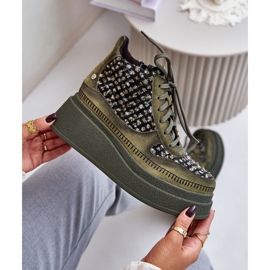Botas De Piel Con Plataforma Y Cuña Maciejka 06759-09 Verde 1