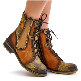 Botas Planas Mujer Piel Maciejka 06719-07 Amarillo 8