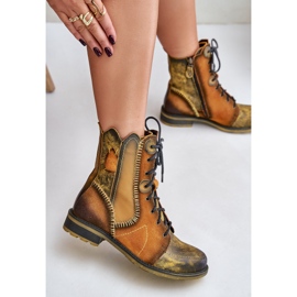 Botas Planas Mujer Piel Maciejka 06719-07 Amarillo 7