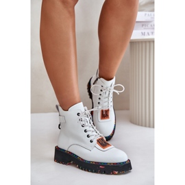 Botas Trapper Mujer Piel Con Cremallera Artiker 55C0515 Blanco 3