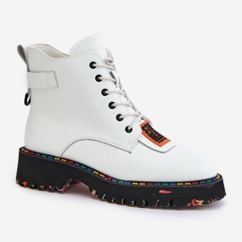 Botas Trapper Mujer Piel Con Cremallera Artiker 55C0515 Blanco 4