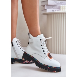Botas Trapper Mujer Piel Con Cremallera Artiker 55C0515 Blanco 5