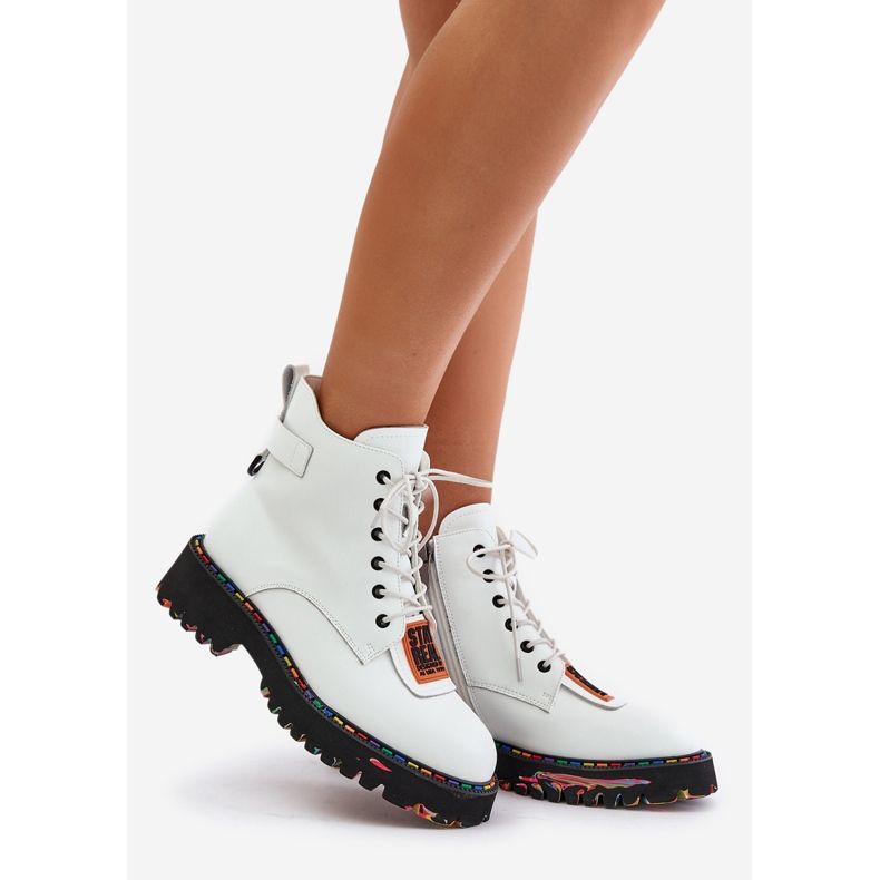 Botas Trapper Mujer Piel Con Cremallera Artiker 55C0515 Blanco 1