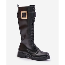 Botas aislantes negras con hebilla decorativa Linnealisa negro 3