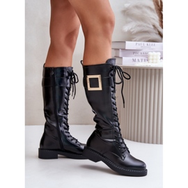 Botas aislantes negras con hebilla decorativa Linnealisa negro 2