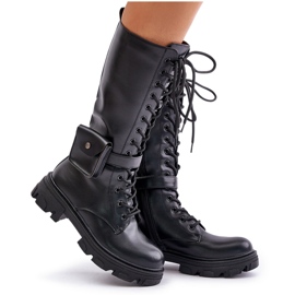 Botas por encima de la pantorrilla con aislamiento y bolso, Black Temisza negro 9