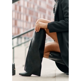 Botas aislantes de tacón alto con parte superior vuelta, Negro Tamonia 7