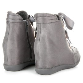 Kylie Botines con lazo gris 4