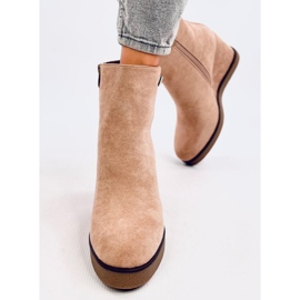 Botines cuña Rochelle caqui beige 2