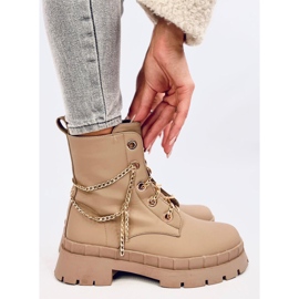 Botas con cordones Lohan Albaricoque beige 4