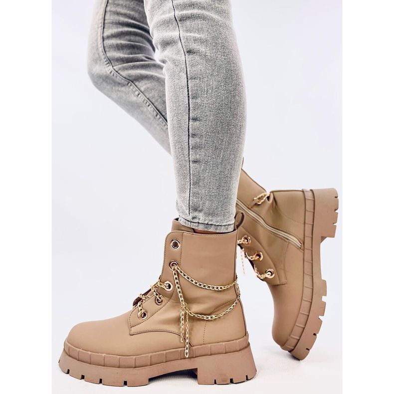 Botas con cordones Lohan Albaricoque beige 2