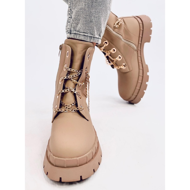 Botas con cordones Lohan Albaricoque beige 1