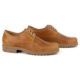 Polbut Zapato trampero hombre piel 2120 rojo naranja 3