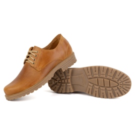 Polbut Zapato trampero hombre piel 2120 rojo naranja 4