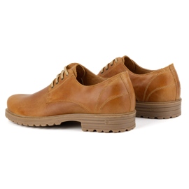 Polbut Zapato trampero hombre piel 2120 rojo naranja 5