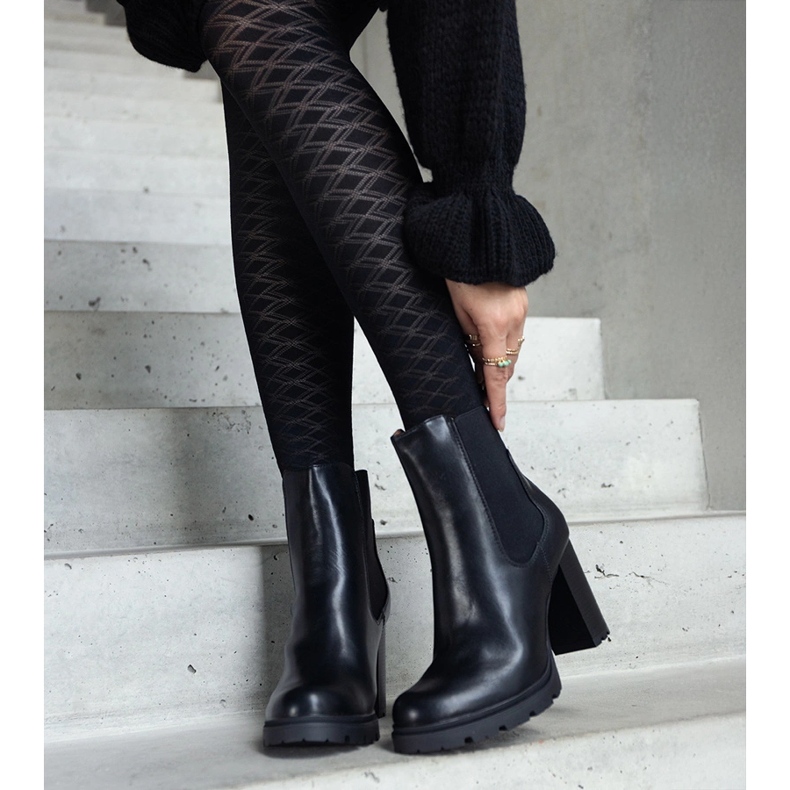 Botines negros sin cordones de ecopiel Motena 2