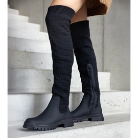 Botas de tela negra con acabado mate Scarlett negro 1