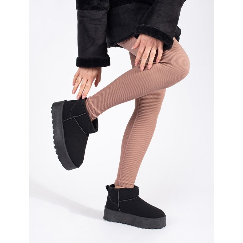 Seastar Botas de nieve de plataforma de mujer con aislamiento negro 2 Seastar Botas de nieve de plataforma de mujer con aislamiento negro 2