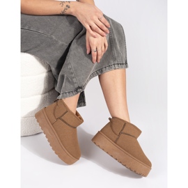 Seastar Botas de nieve de mujer con aislamiento beige y plataforma. 3