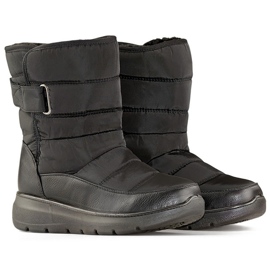 Botas de nieve negras con aislamiento y velcro. negro 4