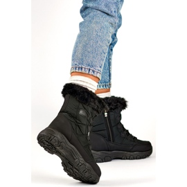 Botas de nieve altas y aisladas, calzado deportivo de invierno para mujer, con aislamiento grueso negro 3