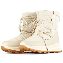 Botas de nieve deportivas beige, zapatos de invierno aislantes para mujer con suela plana 1 Botas de nieve deportivas beige, zapatos de invierno aislantes para mujer con suela plana 1