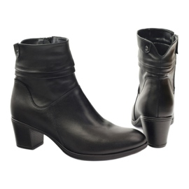 Gregors Botas de cuero para mujeres aisladas con lana 614 negro 3