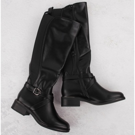 Botas de mujer con goma elástica, aislantes, negras eVento 7496 negro 1