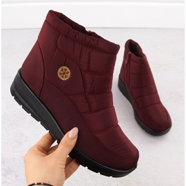 News Botas de nieve mujer cuña burdeos Novedad 5029 rojo 1