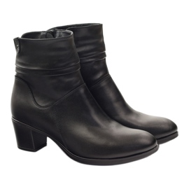 Gregors Botas de cuero para mujeres aisladas con lana 614 negro 4