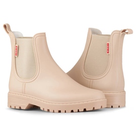 Botas Chelsea de mujer, beige, S17BE 5