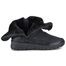 Botas de nieve aislantes para mujer con pelo, negro 22T10B 4