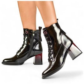 Botines de mujer lacados, negro, GD-FL2106B 1