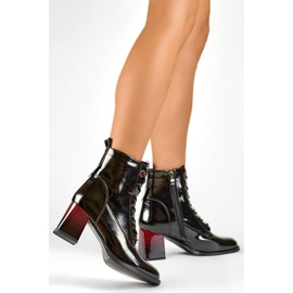 Botines de mujer lacados, negro, GD-FL2106B 2