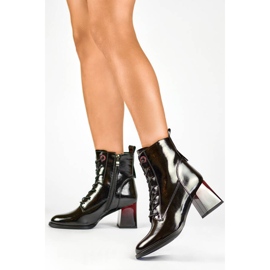 Botines de mujer lacados, negro, GD-FL2106B 3