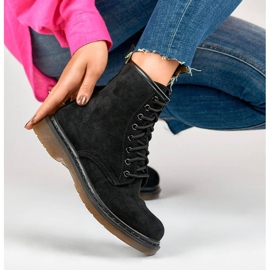 Botas trabajadoras de mujer en ante negro H1080B 6
