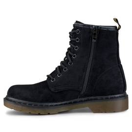 Botas trabajadoras de mujer en ante negro H1080B 4