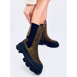 Botines Chelsea altos Telma Verde 3