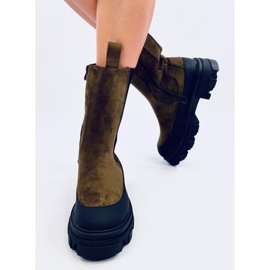 Botines Chelsea altos Telma Verde 2