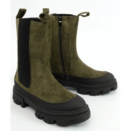 Botines Chelsea altos Telma Verde 1